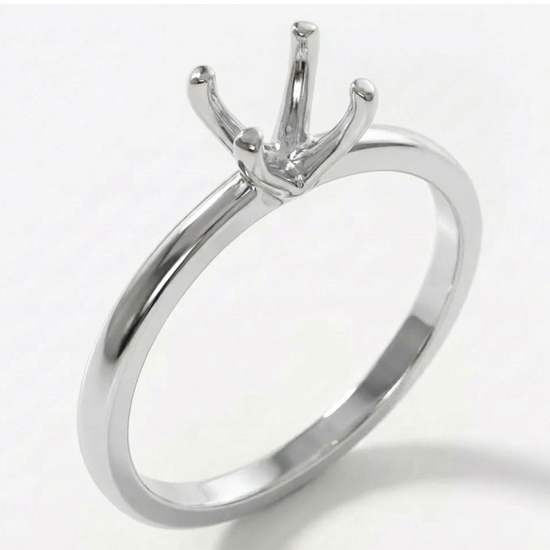 4-Prong Classic Setting 18K Gold / Platinum - Image 6