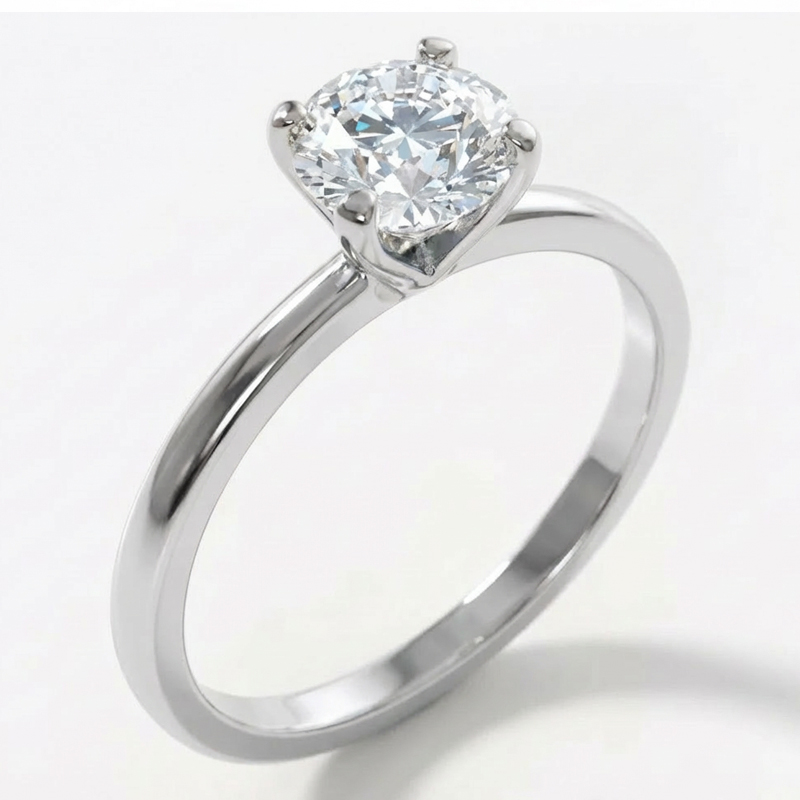 4-Prong Classic Setting 18K Gold / Platinum - Image 4