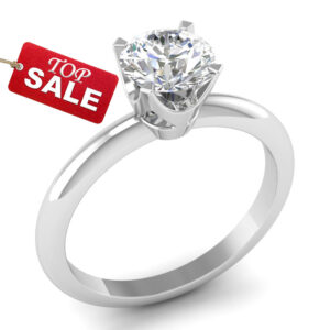 0.50 ct. Diamond Engagement Ring ,F, VVS1, 18K Gold GIA Certified