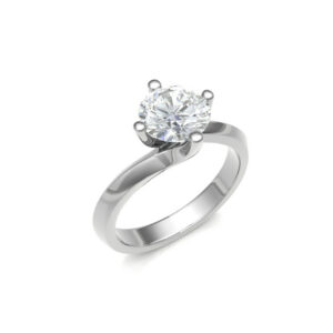 4-Prong Twist Setting 18K Gold / Platinum