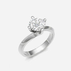 4-Prong Twist Setting 18K Gold / Platinum