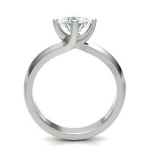 4-Prong Twist Setting 18K Gold / Platinum