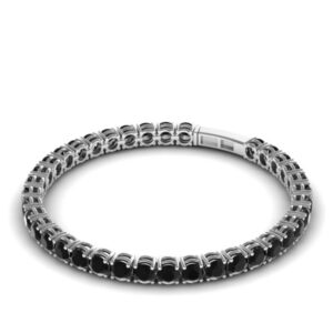 Black Diamond Tennis Bracelet in 18k White Gold (5.76 ct.)