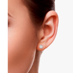 Bezel Diamond Classic Earring Settings in 18k Gold / Platinum