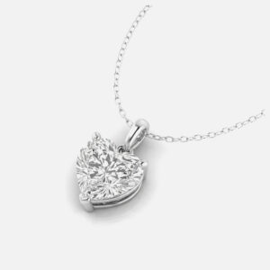 18k Gold Heart-Shaped Diamond Pendant Setting