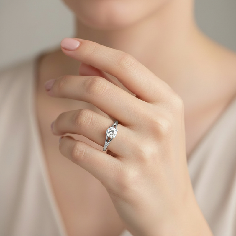 6-Prong Nobility Setting 18K Gold / Platinum - Image 3