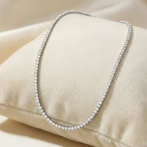 Round Brilliant Riviere Diamond Necklace<BR>11.70 Ct. in 18K Gold