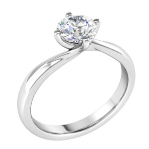 4-Prong Twist 18K Gold