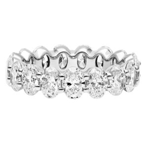 FULLSET OVAL DIAMOND ETERNITY RING<br>4.20 Ct. to 6.40 Ct. in 18k Gold