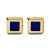 PREMIUM LAPIS SQUARE CUFFLINKS<BR>4.00-6.00 ct. In 18K Yellow Gold