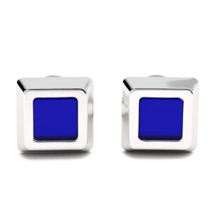 PREMIUM LAPIS SQUARE CUFFLINKS<BR>4.00-6.00 Ct. In 18K White Gold