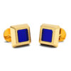 PREMIUM LAPIS SQUARE CUFFLINKS<BR>4.00-6.00 ct. In 18K Yellow Gold - Image 2