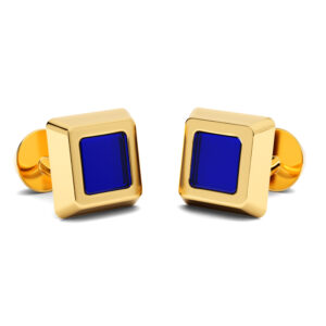 PREMIUM LAPIS SQUARE CUFFLINKS<BR>4.00-6.00 ct. In 18K Yellow Gold