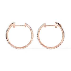 FULLSET DIAMOND HOOP EARRINGS<br>1.36 Ct. to 2.16 Ct. in 18k Gold