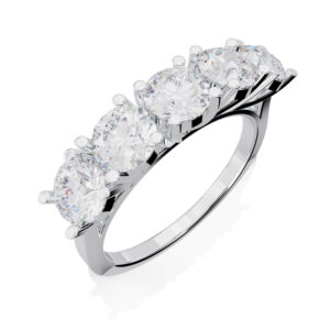 SIGNATURE FIVE STONE DIAMOND RING<br> 2.50 Ct. 18K Gold