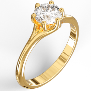 6-Prong Elegance Ring 18K Gold