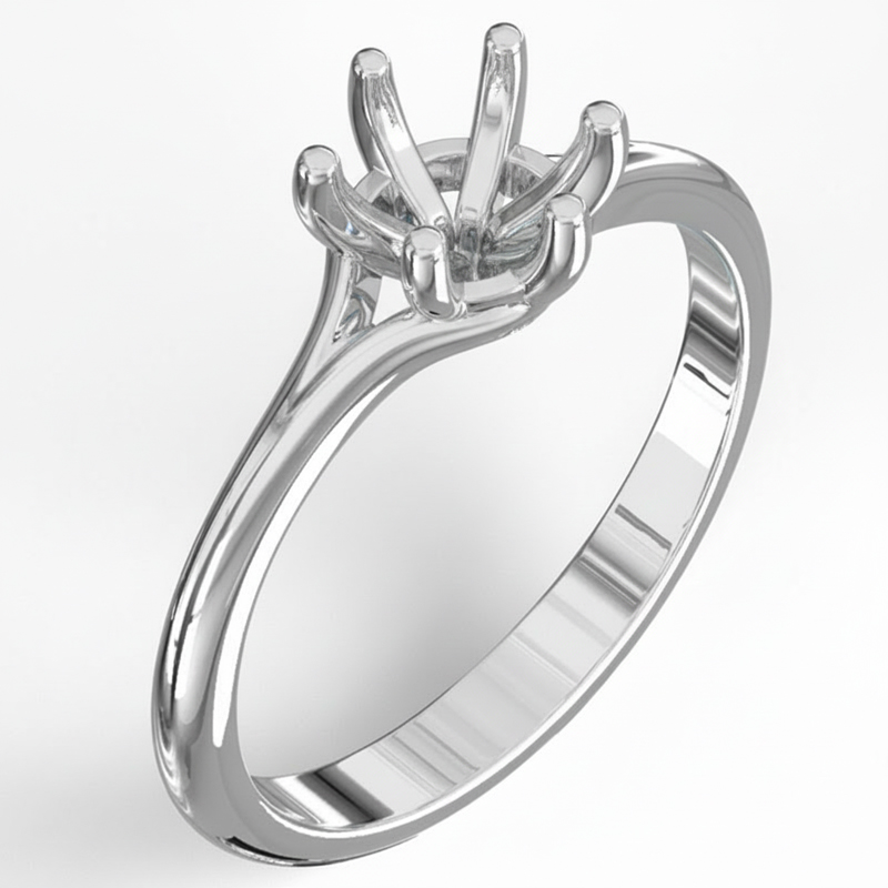6-Prong Gentility Setting 18K Gold / Platinum - Image 7