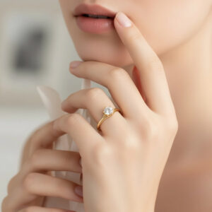 6-Prong Gentility Setting 18K Gold / Platinum