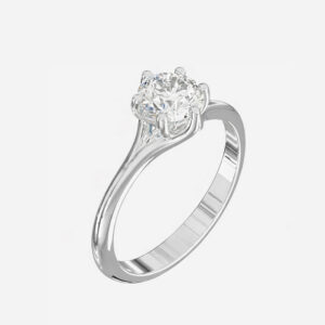 6-Prong Gentility Setting 18K Gold / Platinum