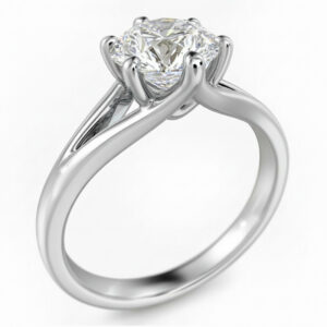 Nobility Diamond Engagement Ring — Refined Elegance