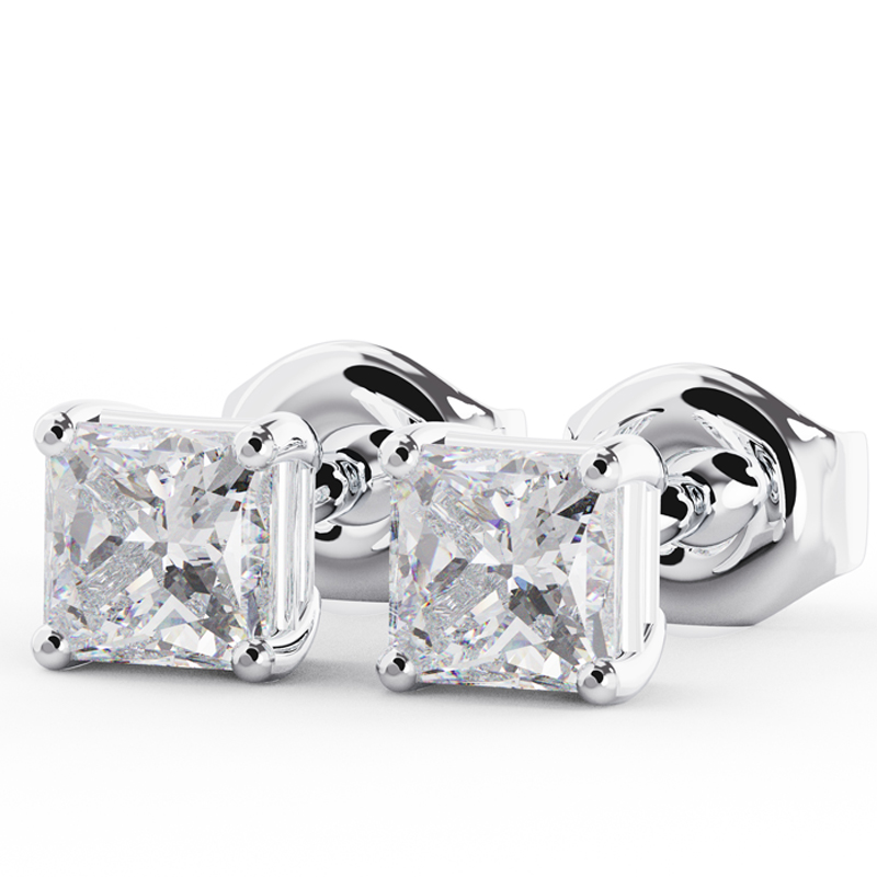 Orecchini A Cuore Con Diamante Coltivato 0,5-2 Carati – Oro 14K Giallo/Bianco, D-F VS – Eco Gems