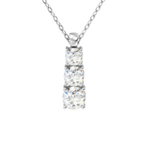 Classic Graduated Trio Diamond Pendant<BR>1.50 ct. 18K Gold