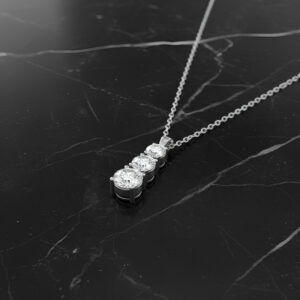 Classic Graduated Trio Diamond Pendant<BR>1.50 ct. 18K Gold