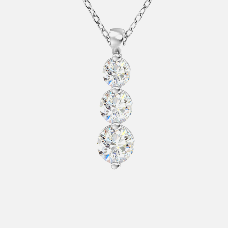 Signature Graduated Trio Diamond Pendant<BR>1.50 ct. 18K Gold