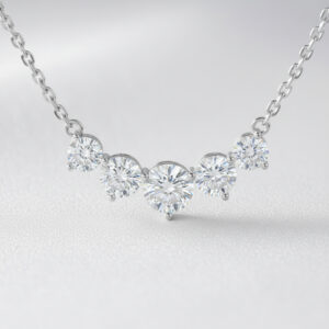 Signature 5 Stone Horizontal Diamond Pendant<BR>2.30 ct. 18K Gold