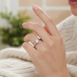 6-Prong Orchid Crown Setting 18K Gold / Platinum