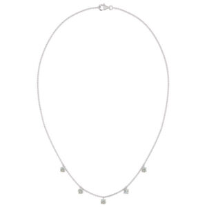 Five-Stone Diamond Drop Necklace<BR>0.75 ct.-1.00 ct. 18K Gold