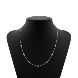 Seven Diamond Bezel Necklace<BR>1.05 ct.-1.40 ct. 18K Gold