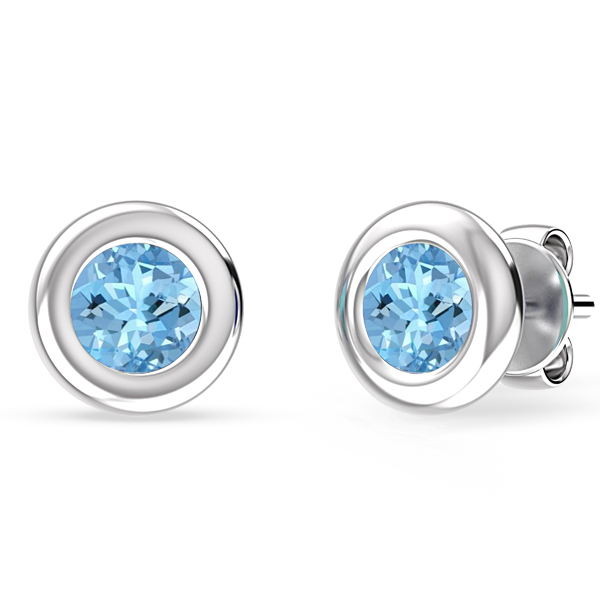 Swiss Blue Aquamarines<br>1.40-2.00 Ct. 18k Gold