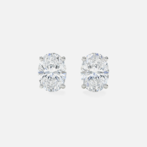 Classic Diamond Oval Earrings<br>0.60 to 1.00 Ct. 18k Gold