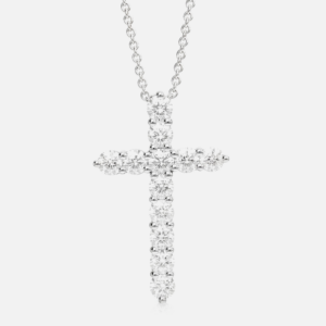 Diamond Cross Pendant<BR>6.00 ct. 18K Gold