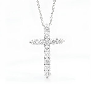 Diamond Cross Pendant<BR>6.00 ct. 18K Gold