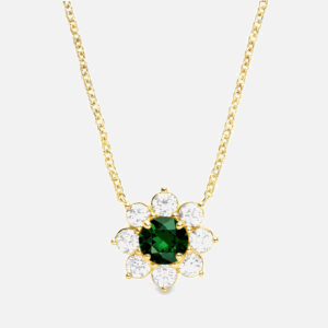Emerald Flower Pendant<BR>1.46 ct. 18K Gold
