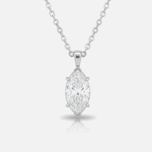 Marquise-Shaped Diamond Solitaire Pendant
