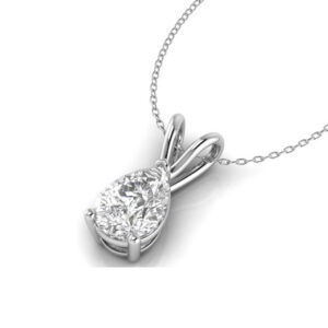 Pear-Shaped Diamond Solitaire Pendant