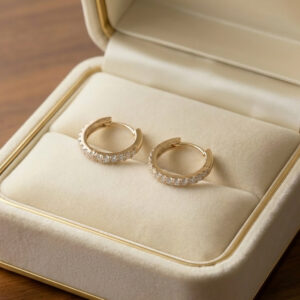 Classic Diamond Half Hoops<br>0.80 Ct 18K Gold