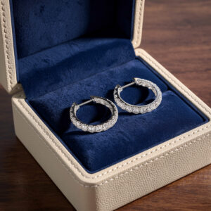 Inside-Outside Diamond Hoops<br>1.36 Ct 18K Gold