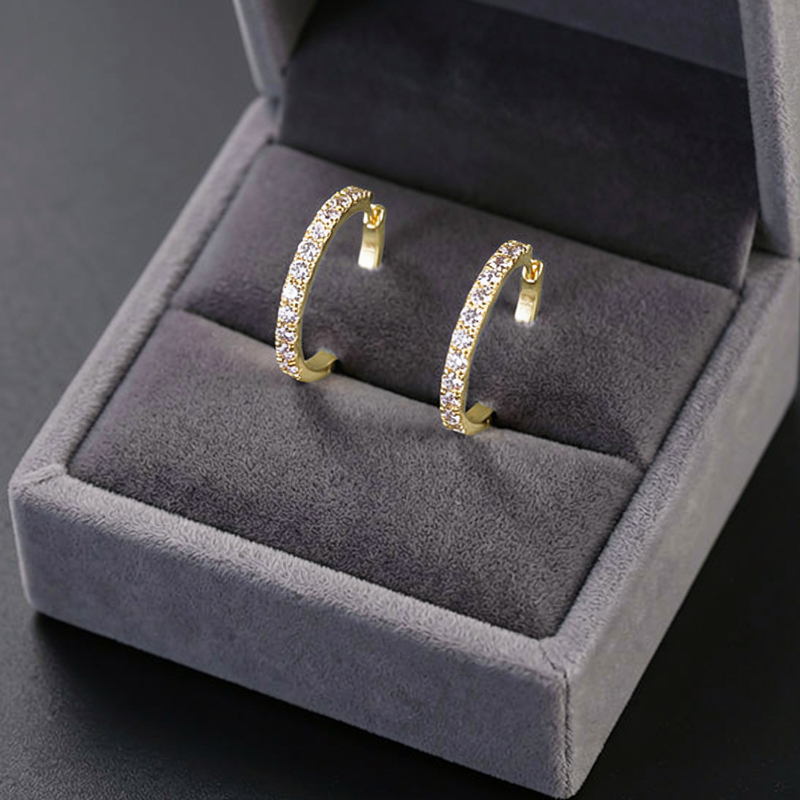 Classic Diamond Half Hoops<br>1.20 ct 18K Gold - Image 2