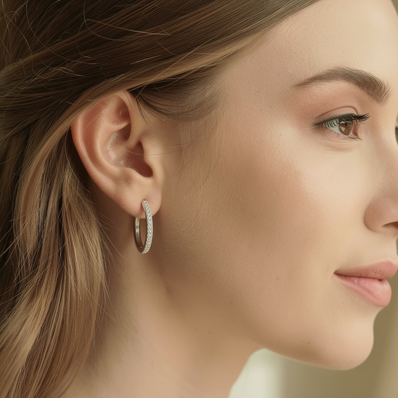 Classic Diamond Half Hoops<br>1.20 ct 18K Gold