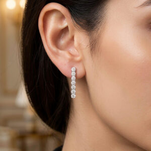 7 Diamond Drop Earrings<br>1.26 ct. In 18K Gold