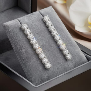 9 Diamond Drop Earrings<br>1.44 ct. In 18K Gold