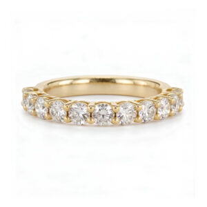 Half-Set Signature Diamond Eternity Ring <BR>1.00 ct Diamonds in 18k Gold