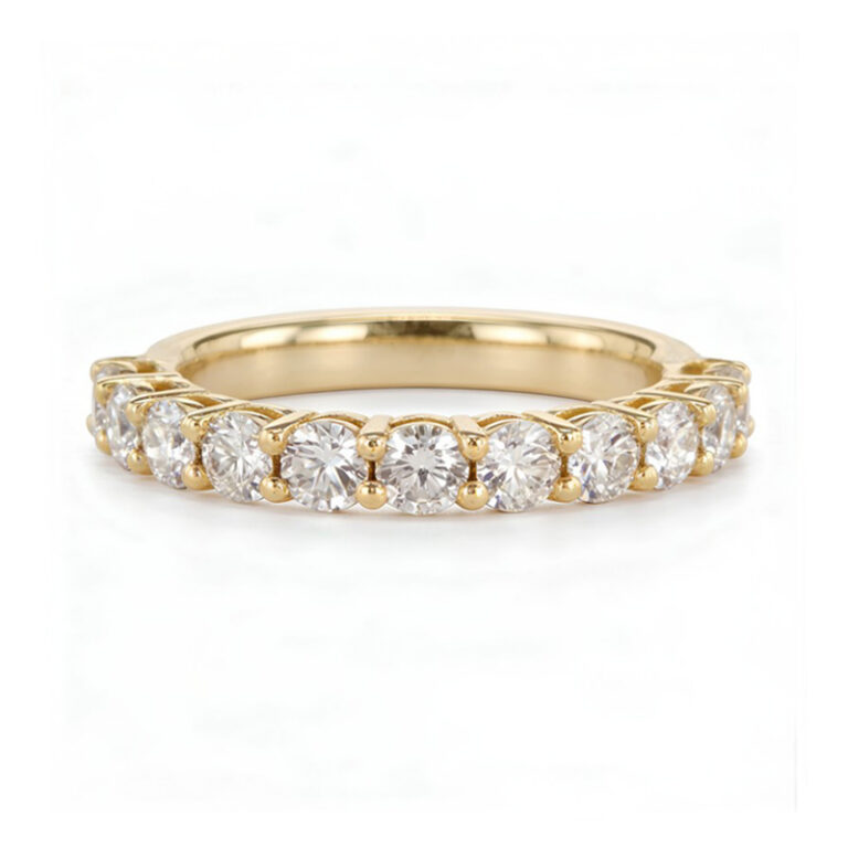 Half-Set Signature Diamond Eternity Ring <BR>1.00 ct Diamonds in 18k Gold