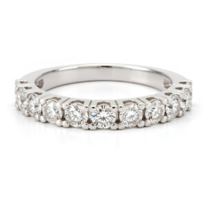 Half-Set Classic Diamond Eternity Ring<BR>1.10 Ct. Diamonds in 18k Gold