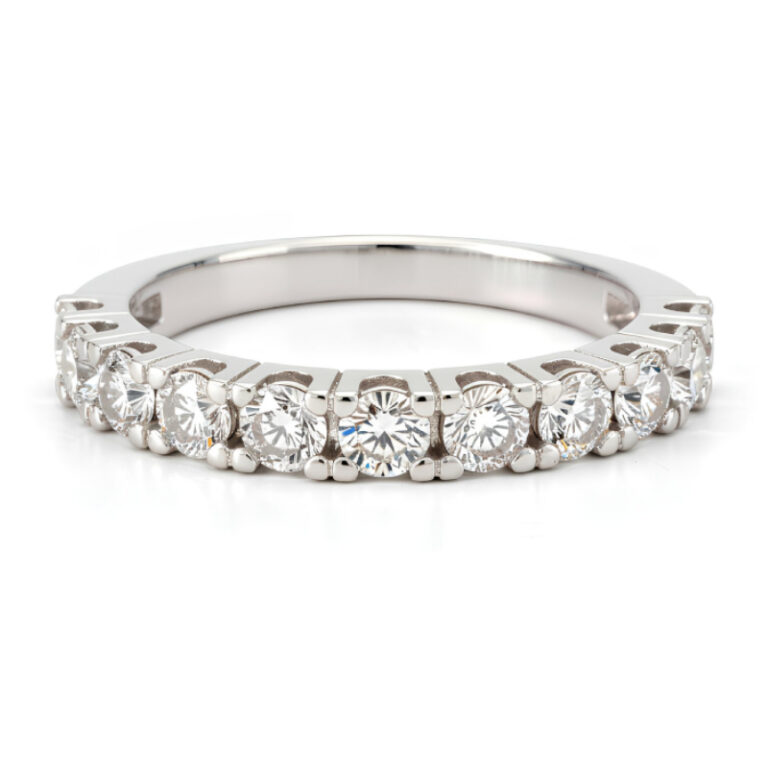 Half-Set Classic Diamond Eternity Ring<BR>1.10 Ct. Diamonds in 18k Gold
