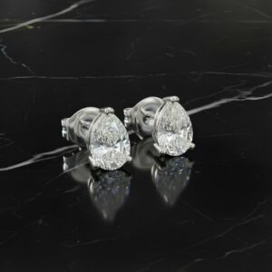 Classic Pear-Shape Earring Setting 18k Gold